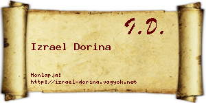 Izrael Dorina névjegykártya